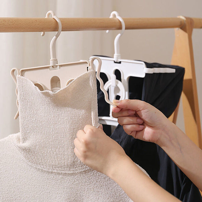 极速Japanese-style folding hooded hanger for dormitory stude - 图3