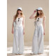 ໂສ້ງຂາຍາວສາຍຮັດສາຍແອວ linen draped lace