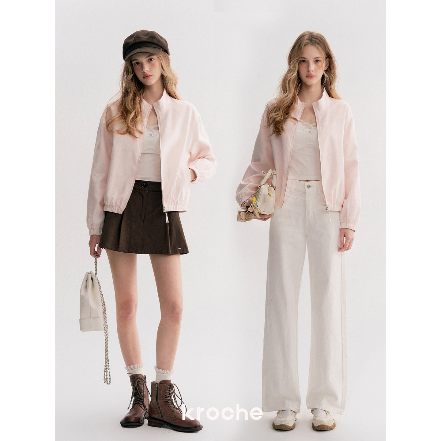 卢昱晓同款 Kroche  苎麻棉 螺纹收口挺阔立领宽松夹克外套,淘宝优惠券,粉丝福利购,淘宝优惠卷