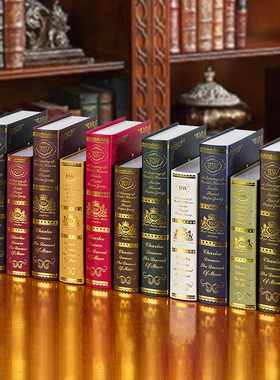 欧式复古风装饰书书壳模型摆件