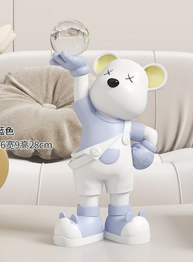 装饰品简约客厅水晶暴力熊摆件