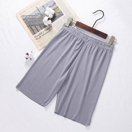 Summer Ice Silk Sleep Short Pants Mens Sleepwear Casual Shor-图1