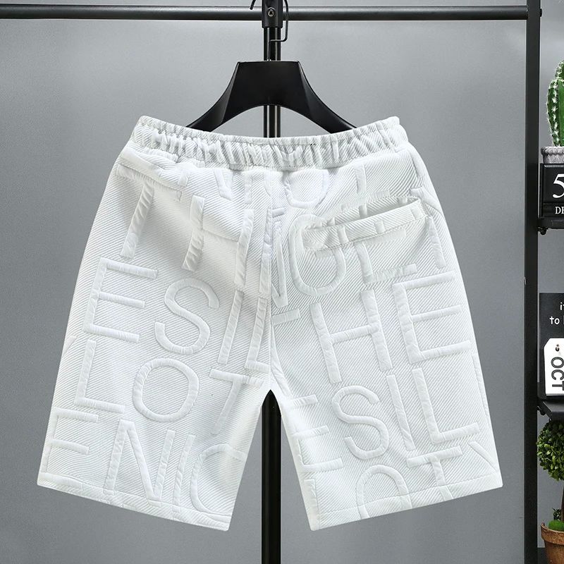 Letters Size 5XL 6XL 7XL  New Fashion knitted Shorts Men Com - 图1