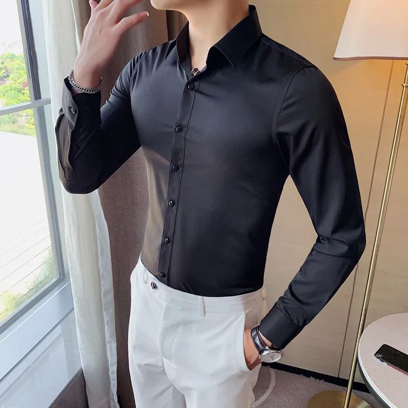 Camisas De Hombre Long Sleeve Shirts For Men Clothing 2024 B - 图2