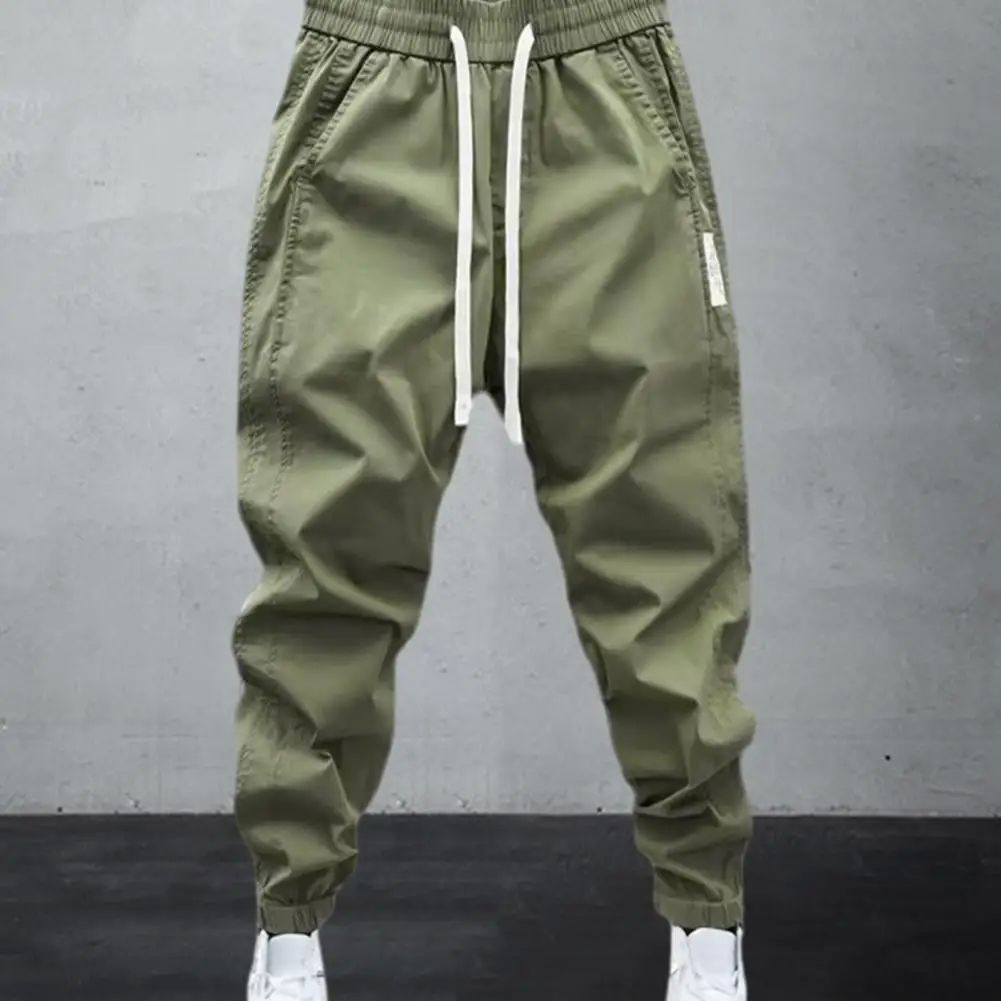 Men Mid-rise Harem Pants Mid-rise Pocketed Harem Pants Comfo - 图3