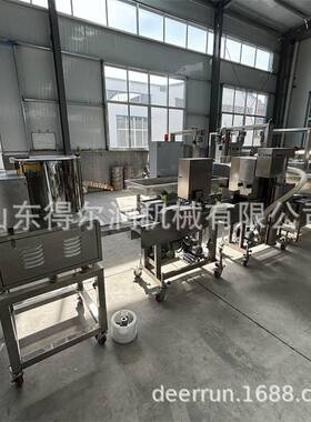 椭圆形肉饼成型机 小型油炸鸡块生产线 厚度可调节模具易清洗拆卸
