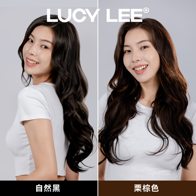 LUCY LEE一片式微笑接发片女长直卷假发片隐形无痕增发量蓬松假发-图1