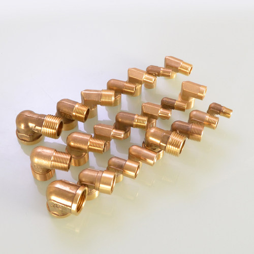 1分2分3分4分内丝外牙弯头等径90°直角弯黄铜变径水管转接头配件 - 图2