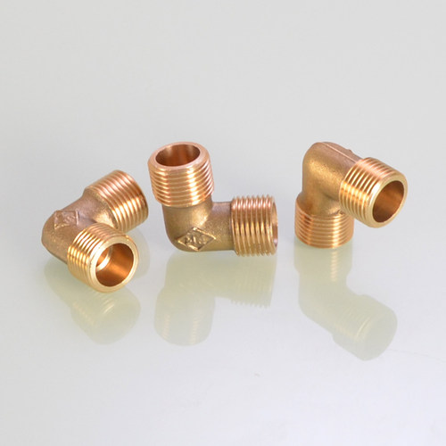 1分2分3分4分内丝外牙弯头等径90°直角弯黄铜变径水管转接头配件 - 图1