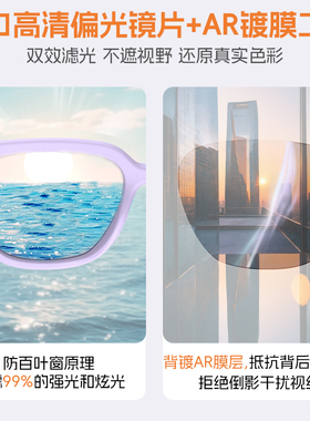 【好物体验专享】Kigo新款亲子太阳眼镜偏光儿童墨镜时尚方框