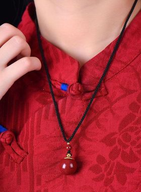 朱砂葫芦吊坠空瓶可打开