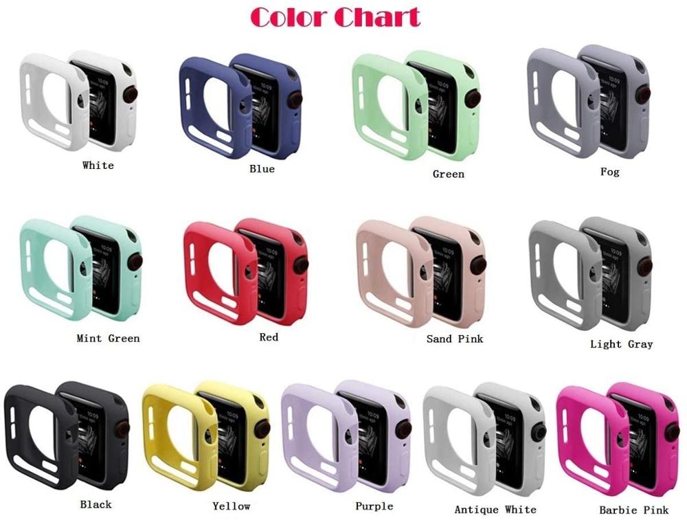 Soft Silicone Case for Apple Watch 7 45mm 6 SE 5 4 3 42MM - 图3