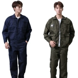 Комбинезон, хлопковый износостойкий камуфляжный осенний лонгслив, защита от ожогов