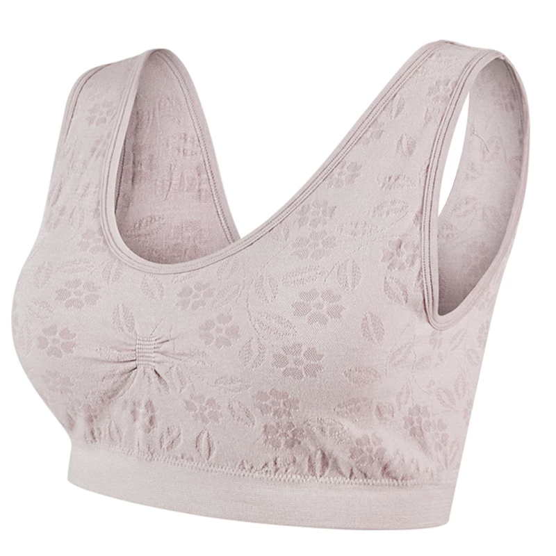 Underwear, comfortable wireless bra, thin vest, plus size, for middle age