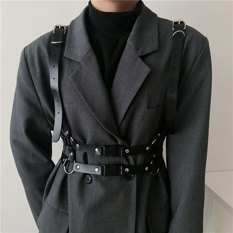 欧美帅气背带式腰带女士百搭装饰收腰配西装大衣显瘦朋克风腰封酷,淘宝优惠券,粉丝福利购,淘宝优惠卷