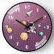 North looking astronaut cartoon children's clock wall clock