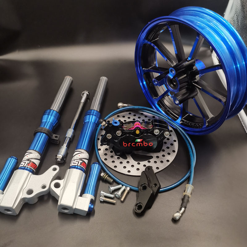 法斯特前减震27芯小牛小龟酷奇极酷福喜鬼火战速电摩改装直上前叉 - 图1