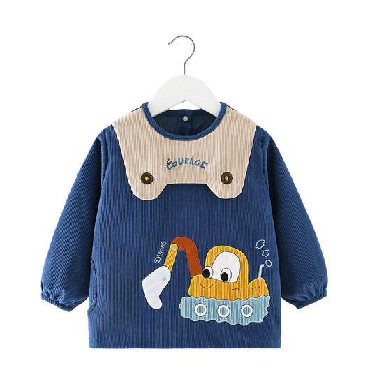 Children's coveralls autumn and winter waterproof and anti-dirty corduroy protective clothing