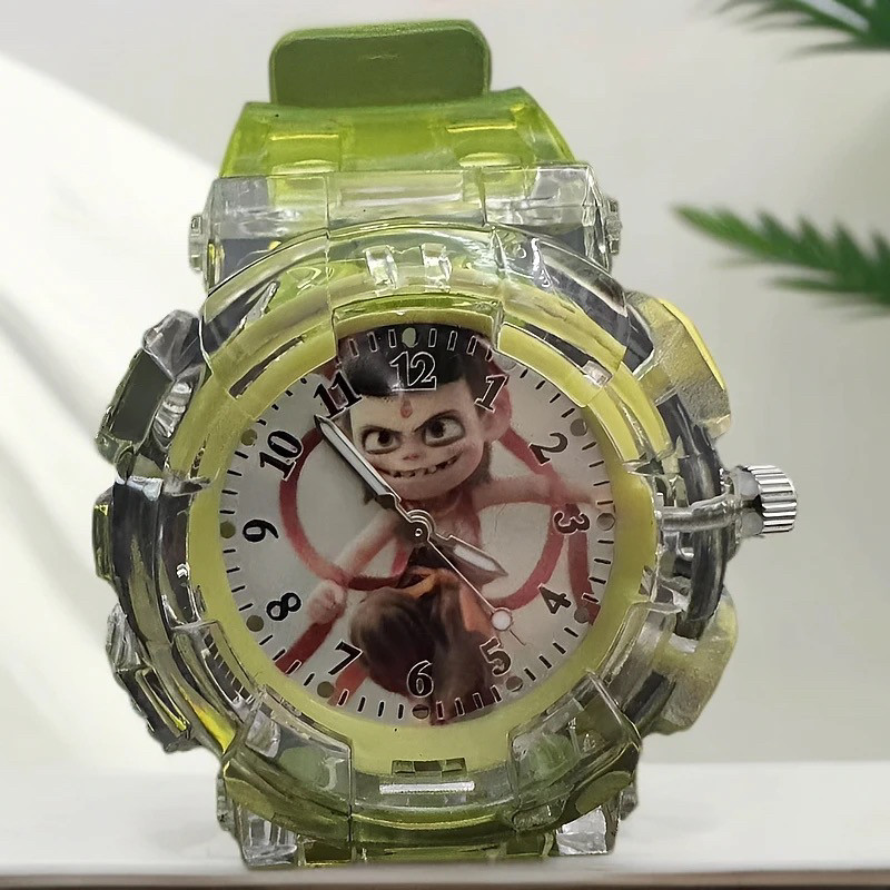 新款哪吒敖丙七彩闪光超人小学生手表儿童卡通让他装饰发光手表,淘宝优惠券,粉丝福利购,淘宝优惠卷
