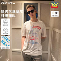CANOTWAIT迪士尼玩具总动员做旧印花男短袖