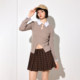 CANOTWAIT spliced lapel slim fit knitted bottoming ເສື້ອປອມສອງສິ້ນຂອງແມ່ຍິງຕົ້ນພາກຮຽນ spring ຜະລິດຕະພັນໃຫມ່