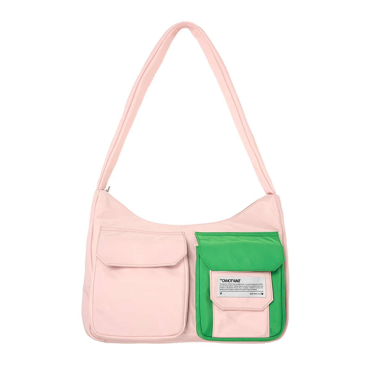 陈伟霆CANOTWAIT 多口袋撞色尼龙单肩斜挎包潮流百搭户外大容量包,淘宝优惠券,粉丝福利购,淘宝优惠卷