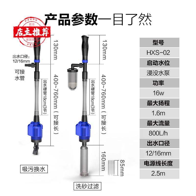 鱼缸换水神器换水器电动抽水抽粪器小鱼缸清理鱼缸粪便的鱼吸便龟 - 图2