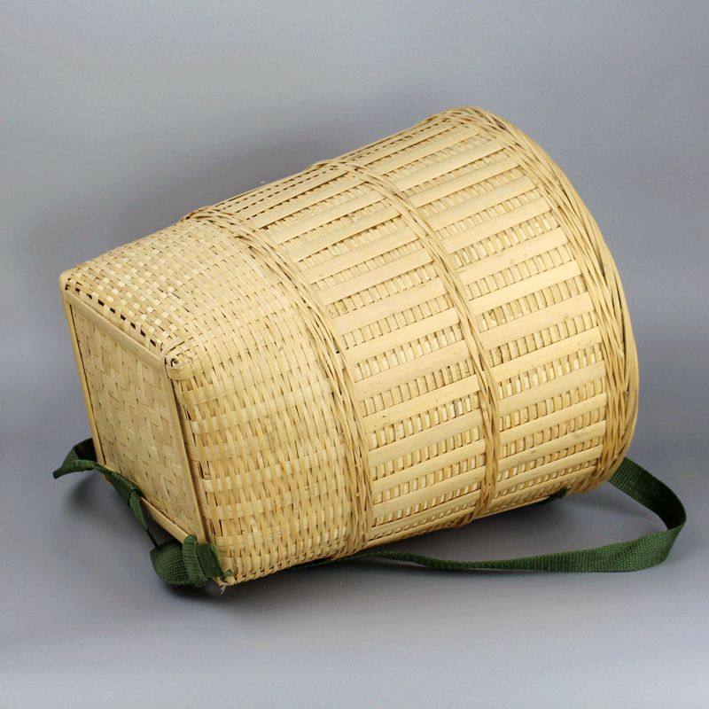 竹编背篓采摘茶叶特大号买菜双肩背箩竹筐收纳篮竹青精编承重力强,淘宝优惠券,粉丝福利购,淘宝优惠卷