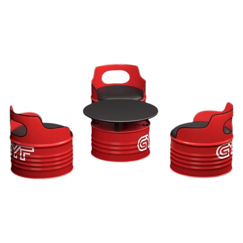 工业风油桶桌椅沙发酒吧卡座奶茶店办公室休息区铁艺茶几桌椅组合,淘宝优惠券,粉丝福利购,淘宝优惠卷