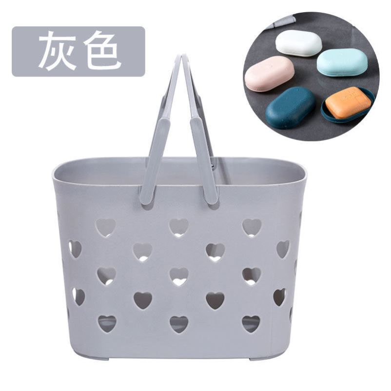 新品Plastic portable bath basket bathroJom storage basket hP - 图1