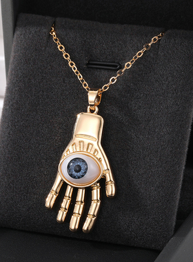Color Hand Hamsa Evil Eye Pendant Necklaces Women Men