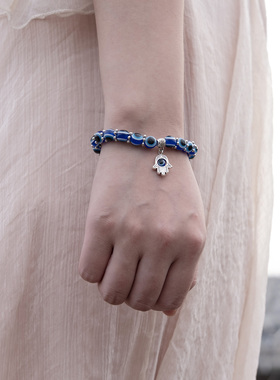 Classic Blue Evil Eye Beaded Friendship Bracelet for Women