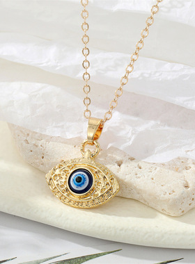 1Pcs Punk Sun Evil Eye Necklace For Women Men Gift Vintage