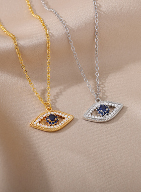 New Evil Eye Necklace For Women Luxury Shiny Zircon Turkey