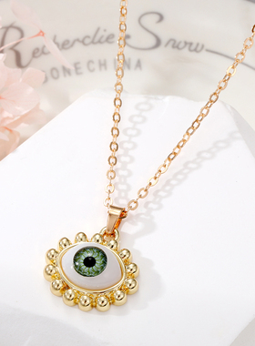 Turkish Blue Evil Eye Bead Pendant Necklaces For Women Men