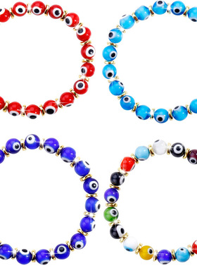 Bling Evil Eyes Bracelets Translucent Colorful Turkish