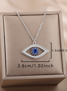 Fashion Evil Eye Necklace For Women Stainless Steel Gold