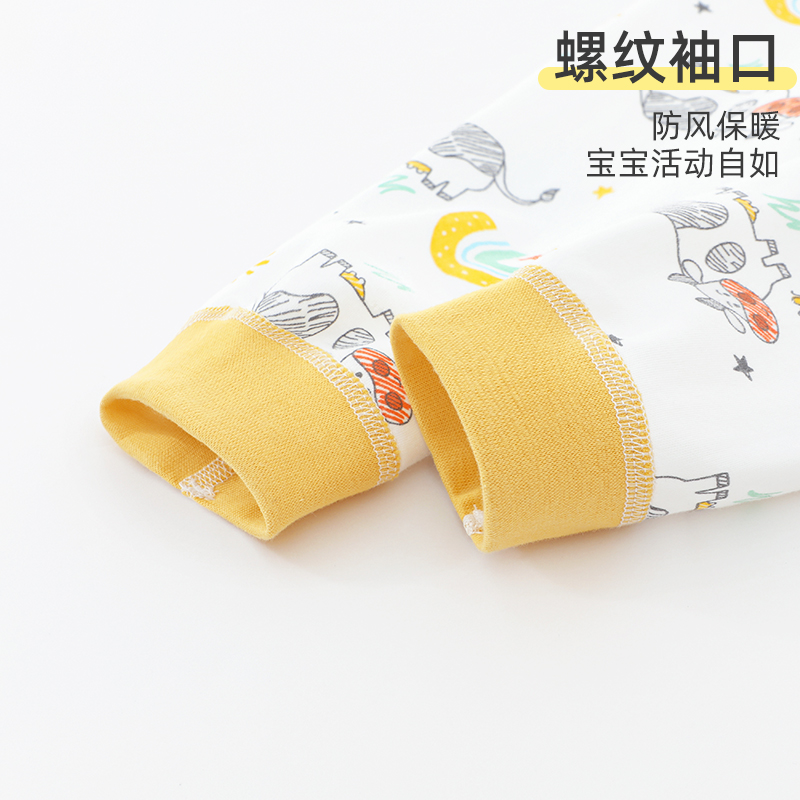 全棉纯棉儿童秋裤无骨男童女童保暖裤宝宝全棉春秋裤子家居睡裤子 - 图3