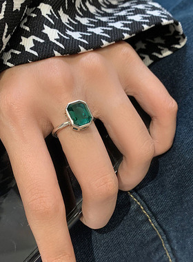 Silver Zircon Rings Fine Jewelry for Women Couples INS Fashi