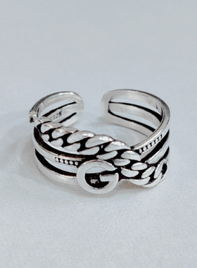 2023  925 Sterling Silver Rings White Zircon Tassel Chain