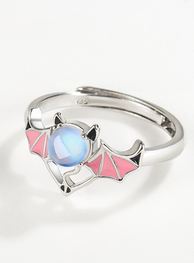 2023 New Trendy Angel and Demon Wings Couple Rings For Men