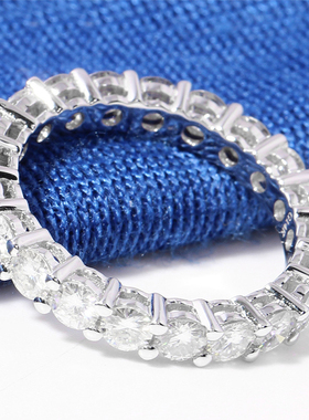 New Fashion Solid 925 Silver Ring Set Luxury Full Circle