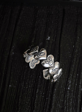 925 Sterling Silver Unique Rabbit Heart Ring For Women