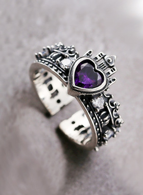 2023 Fashion Trend Rings Silver Plated Rings Castle Love