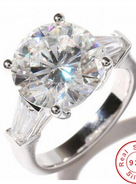 solitaire ring 4ct Lab Diamond Ring 925 sterling silver