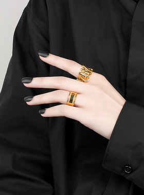 Fashion Personality Retro Olive Branch Open Rings For Women