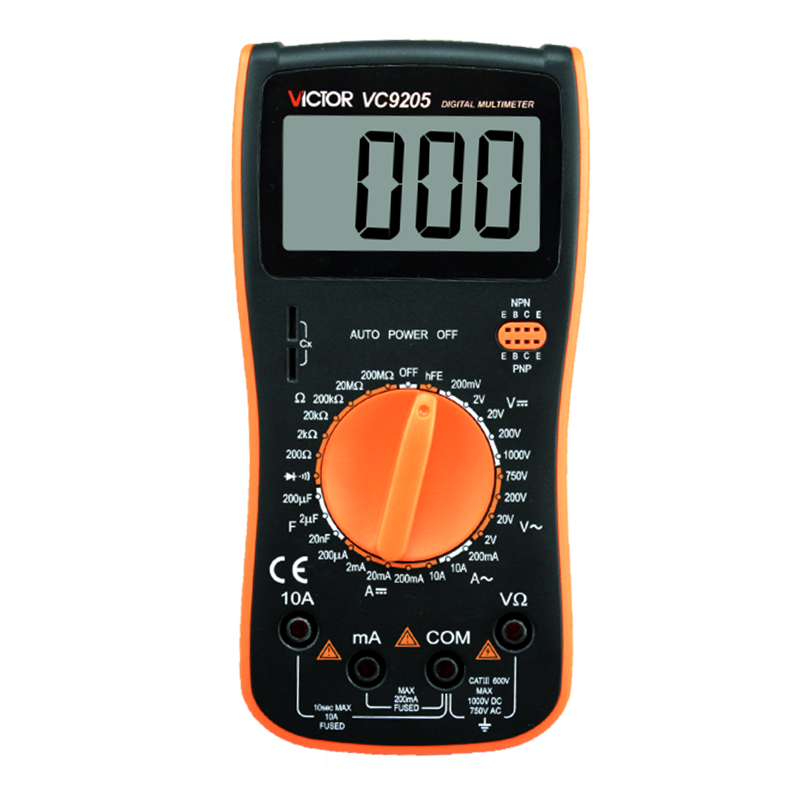 胜利数字万用表VC9205电工多功能数显万能表高精度VC33/890G/890H - 图3