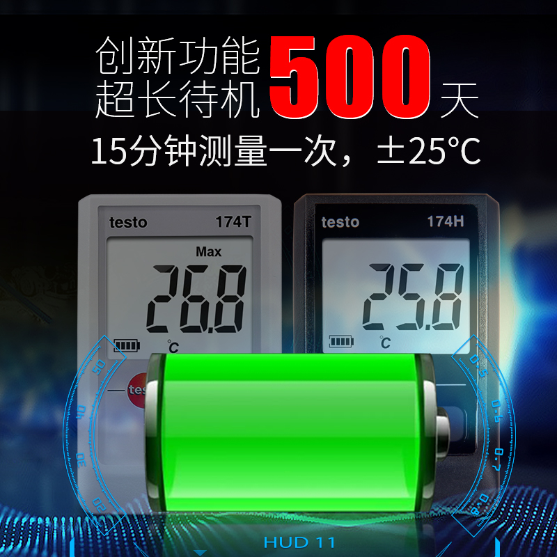 德图testo174T/175H温湿度记录仪冷藏冷链迷你电子温度计室内温度-图1