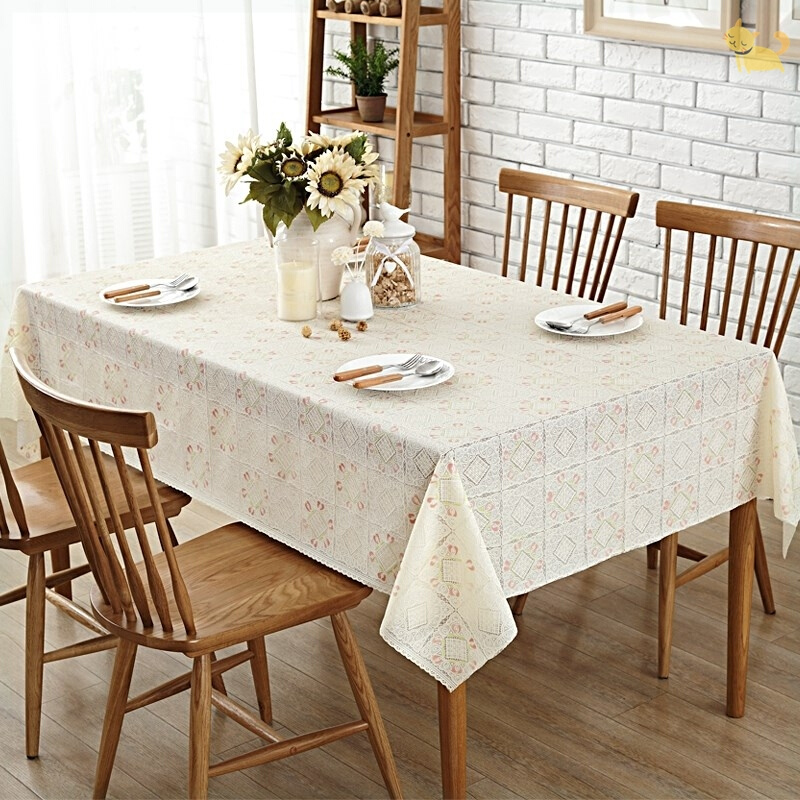 推荐y white European style tablecloth household lace hollow-图2