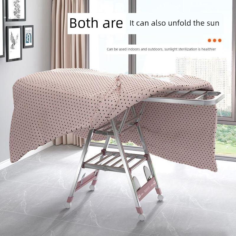 毛巾架美发店专用理发店落地式凉晾毛巾架子落地折叠美容院晾衣架 - 图3